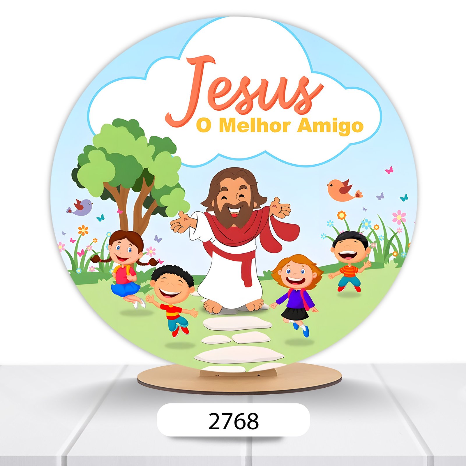 Painel Redondo Jesus 50x50cm - Imagem 11