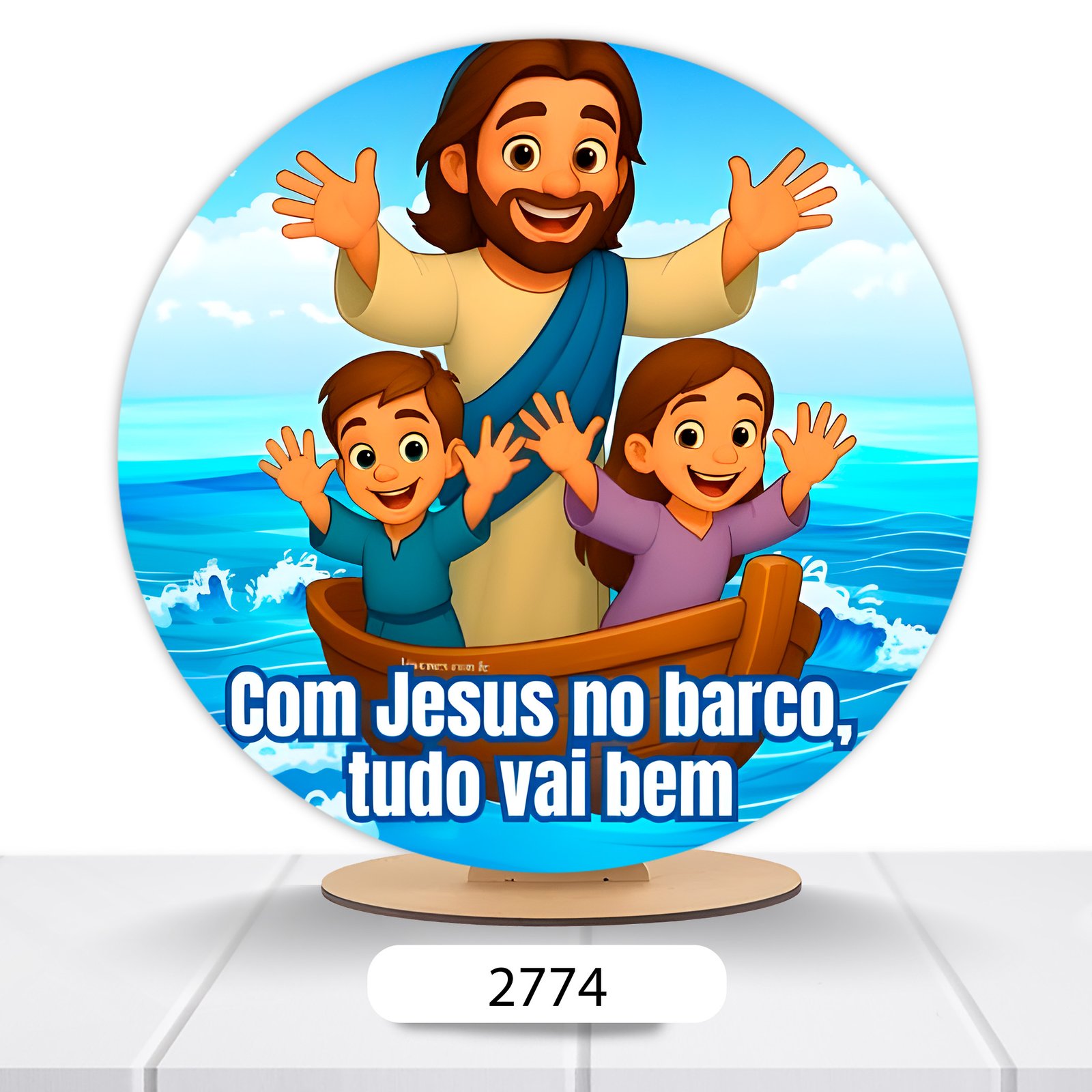 Painel Redondo Jesus 50x50cm - Imagem 17