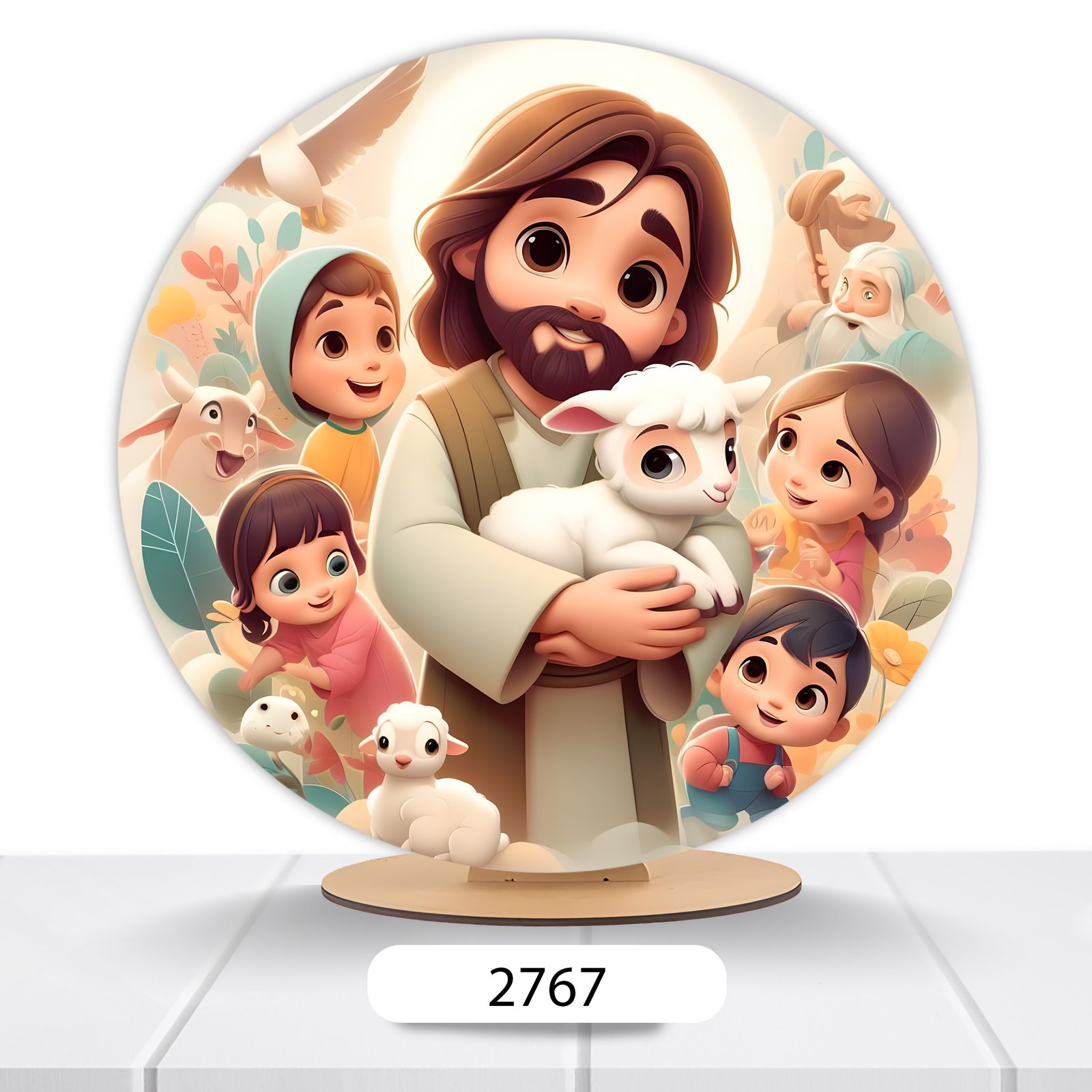 Painel Redondo Jesus 50x50cm - Imagem 10