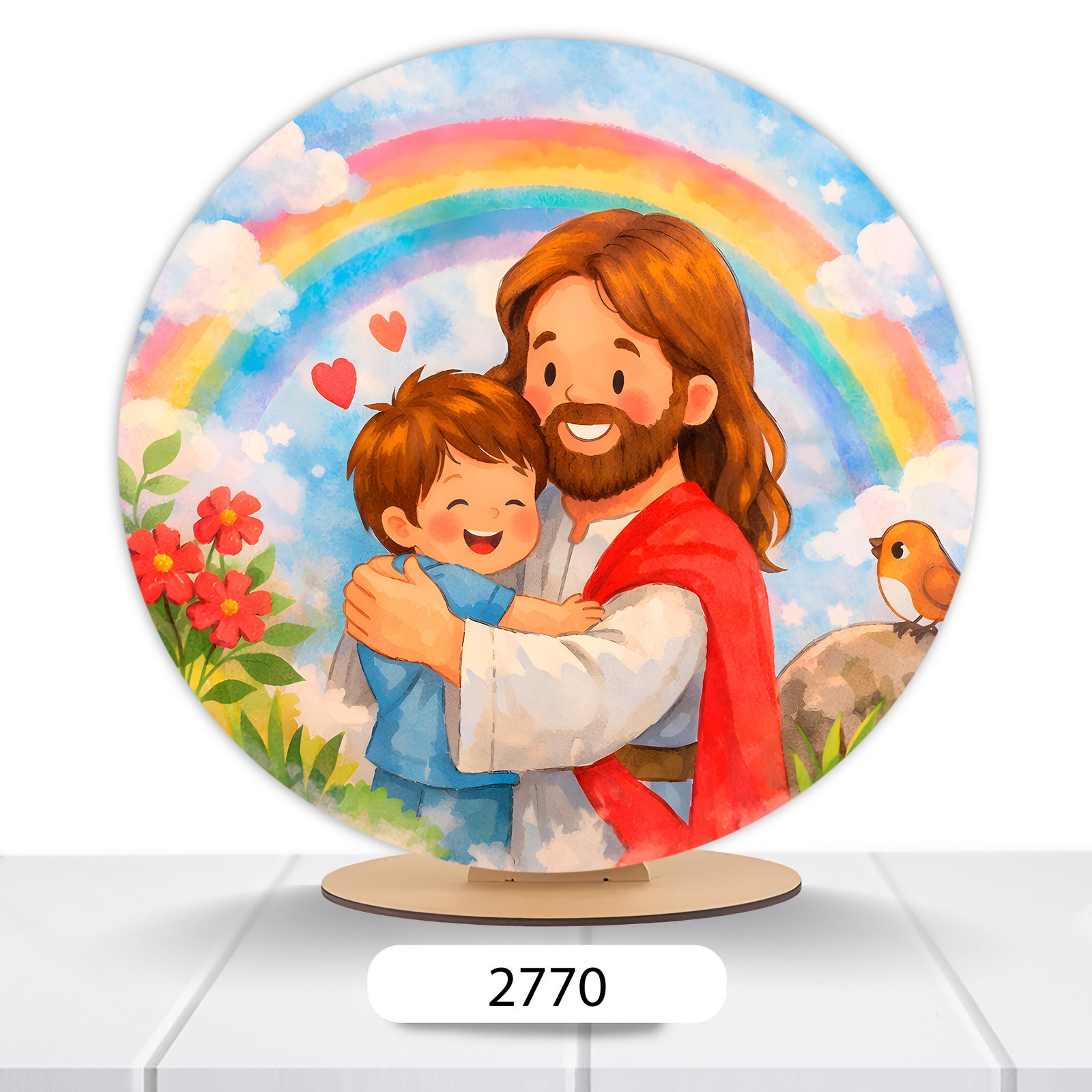 Painel Redondo Jesus 50x50cm - Imagem 13