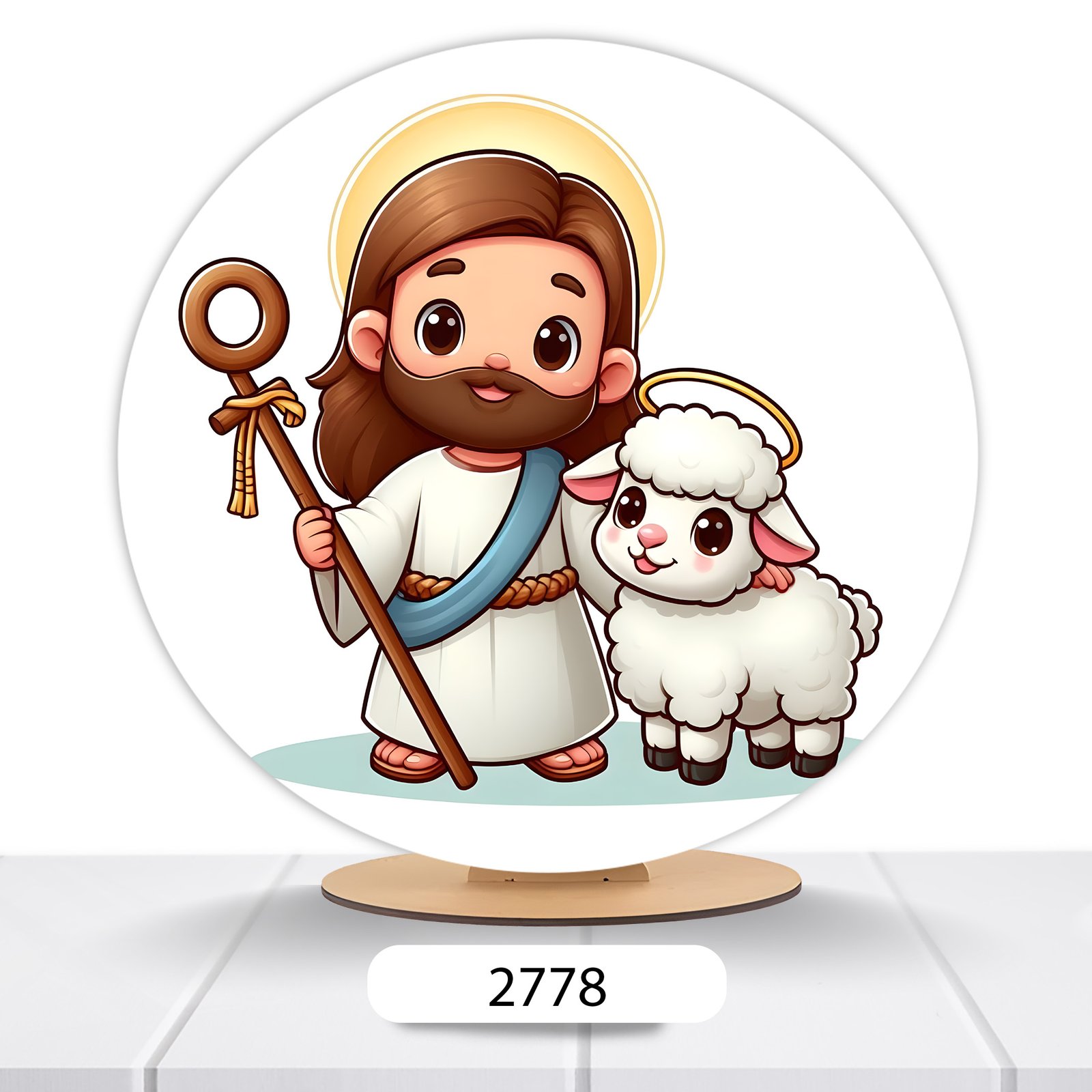 Painel Redondo Jesus 50x50cm - Imagem 2