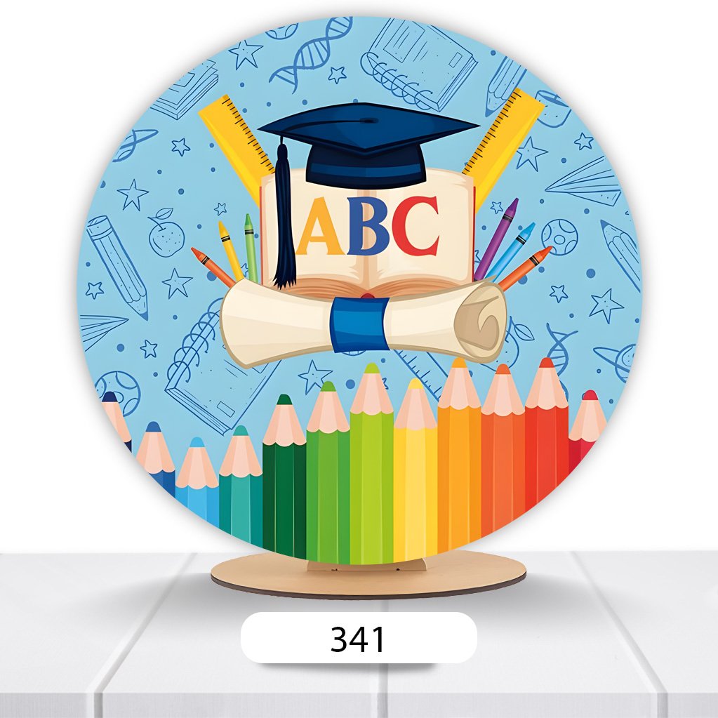 Painel Redondo ABC 50x50cm - Imagem 15