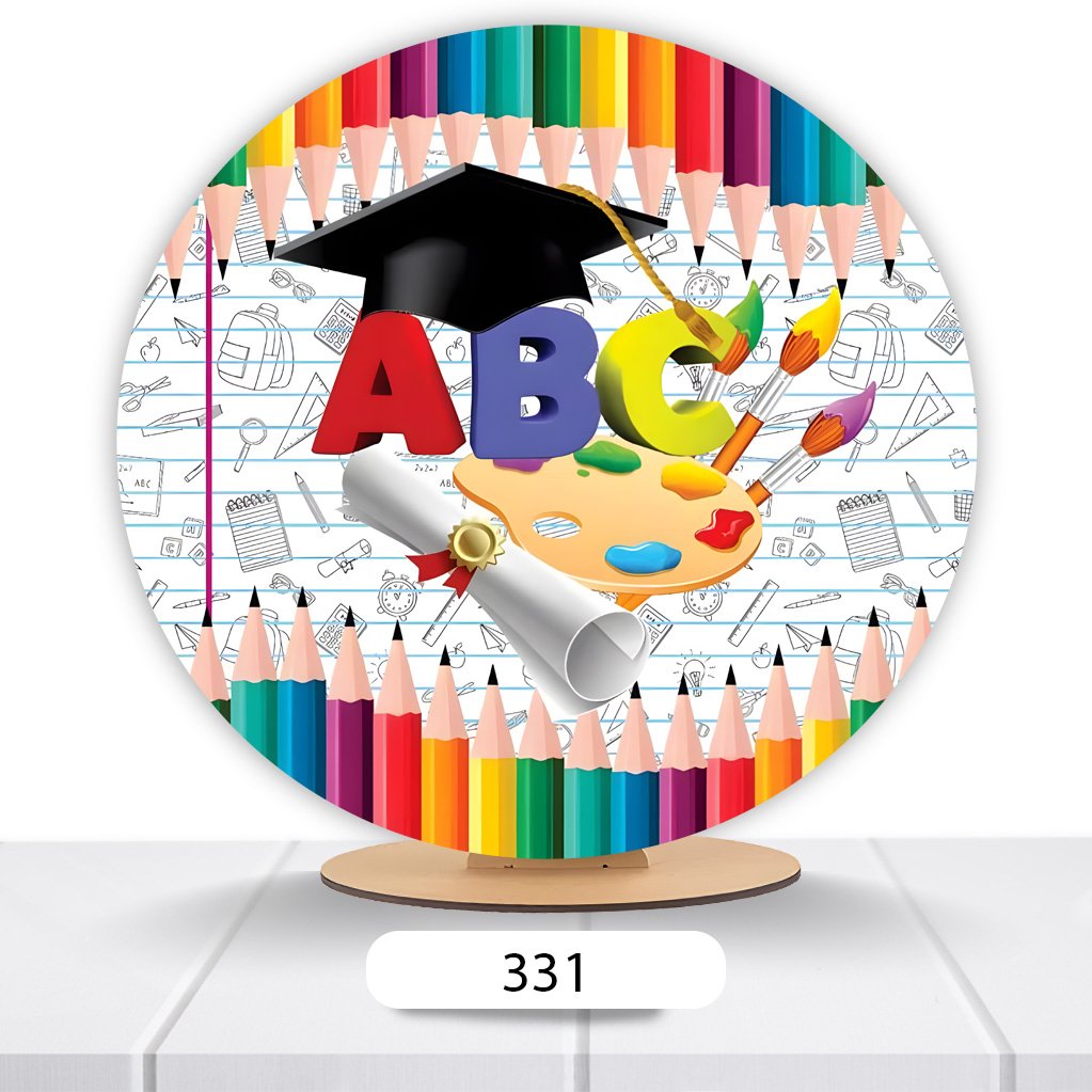 Painel Redondo ABC 50x50cm - Imagem 5