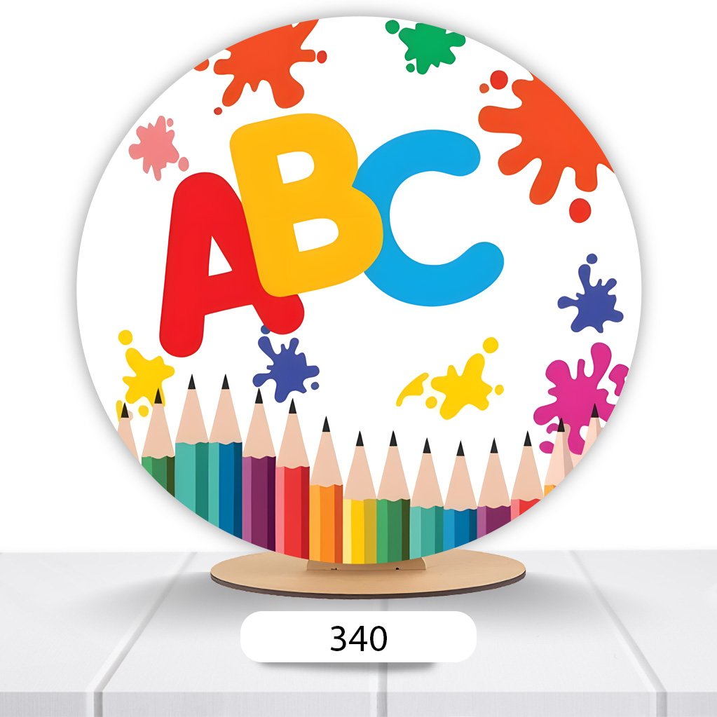Painel Redondo ABC 50x50cm - Imagem 14