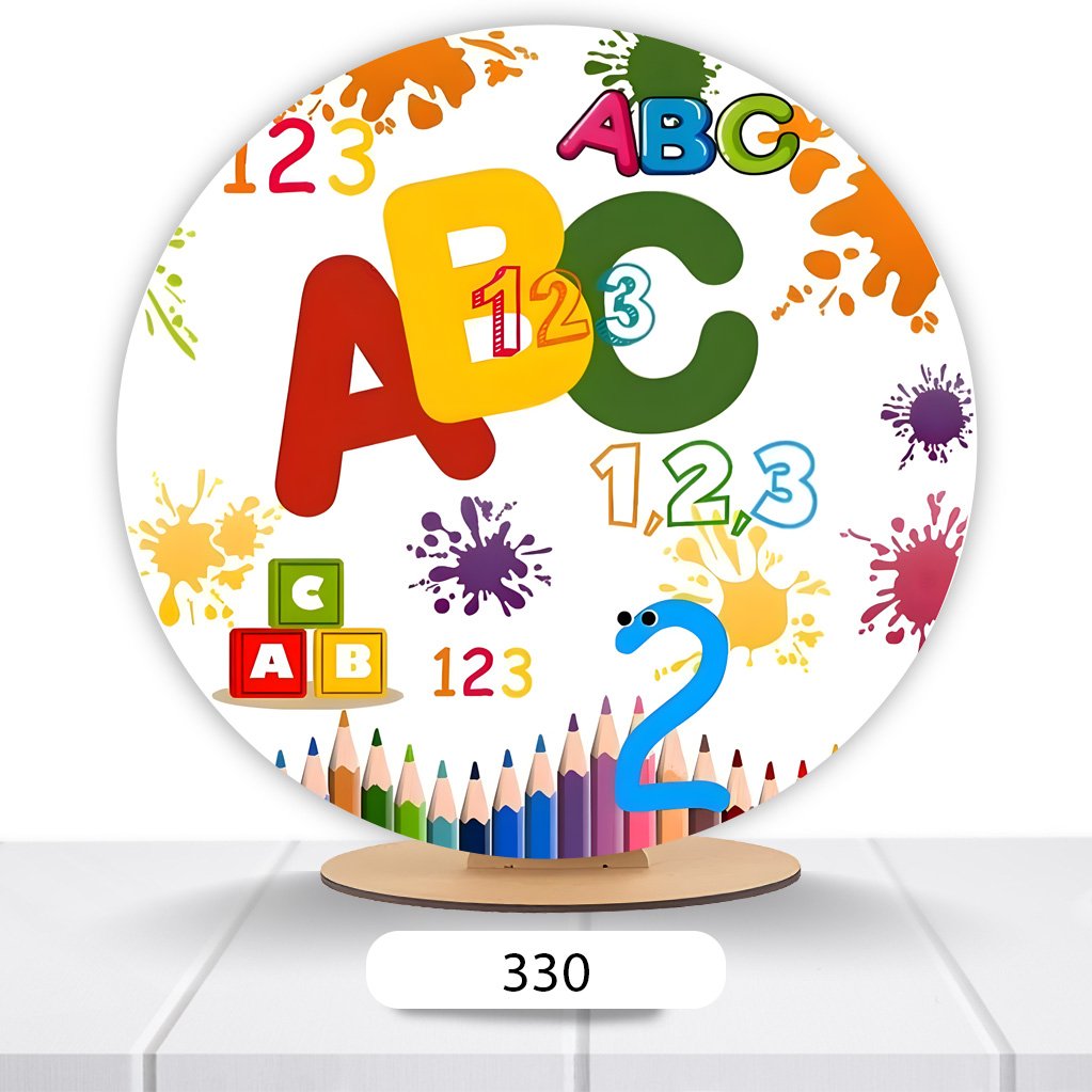Painel Redondo ABC 50x50cm - Imagem 4