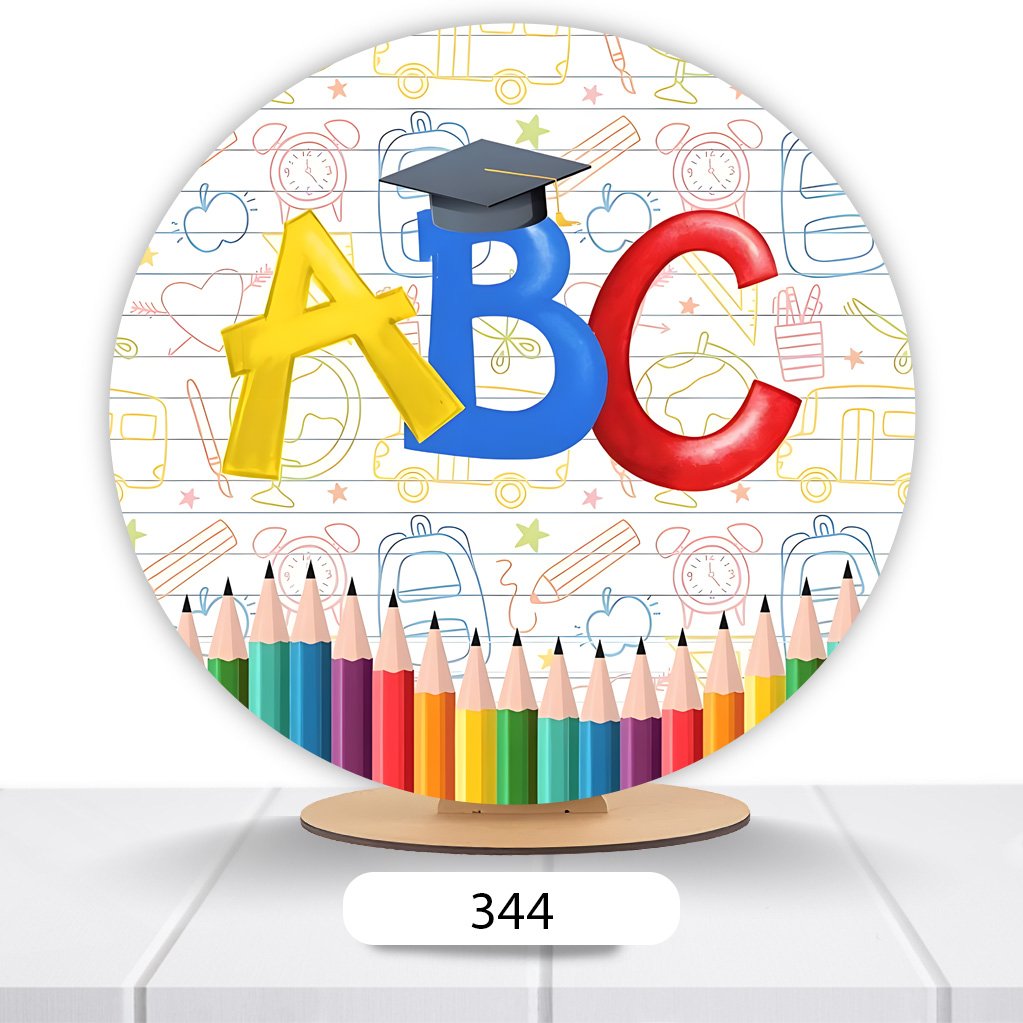 Painel Redondo ABC 50x50cm - Imagem 18
