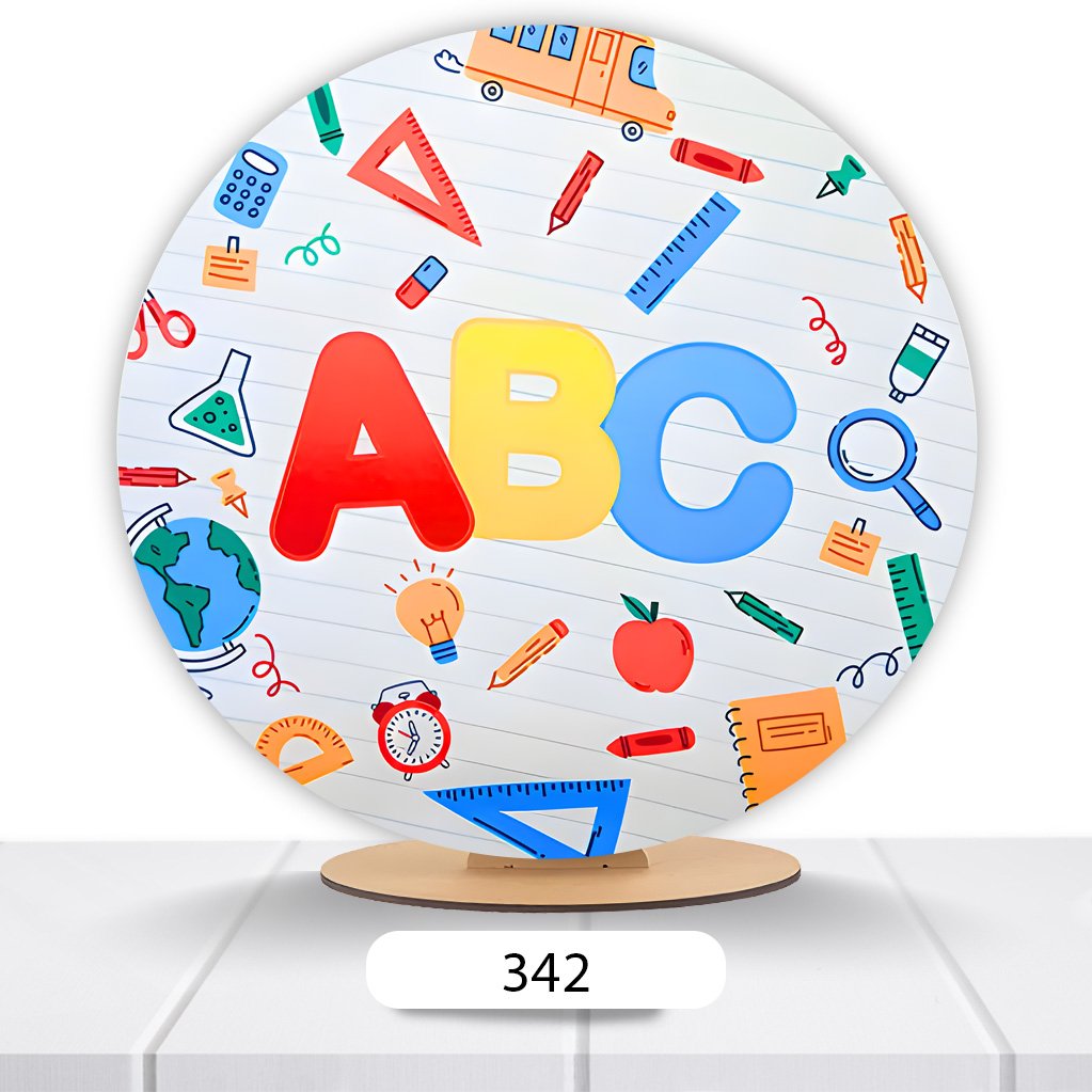 Painel Redondo ABC 50x50cm - Imagem 16