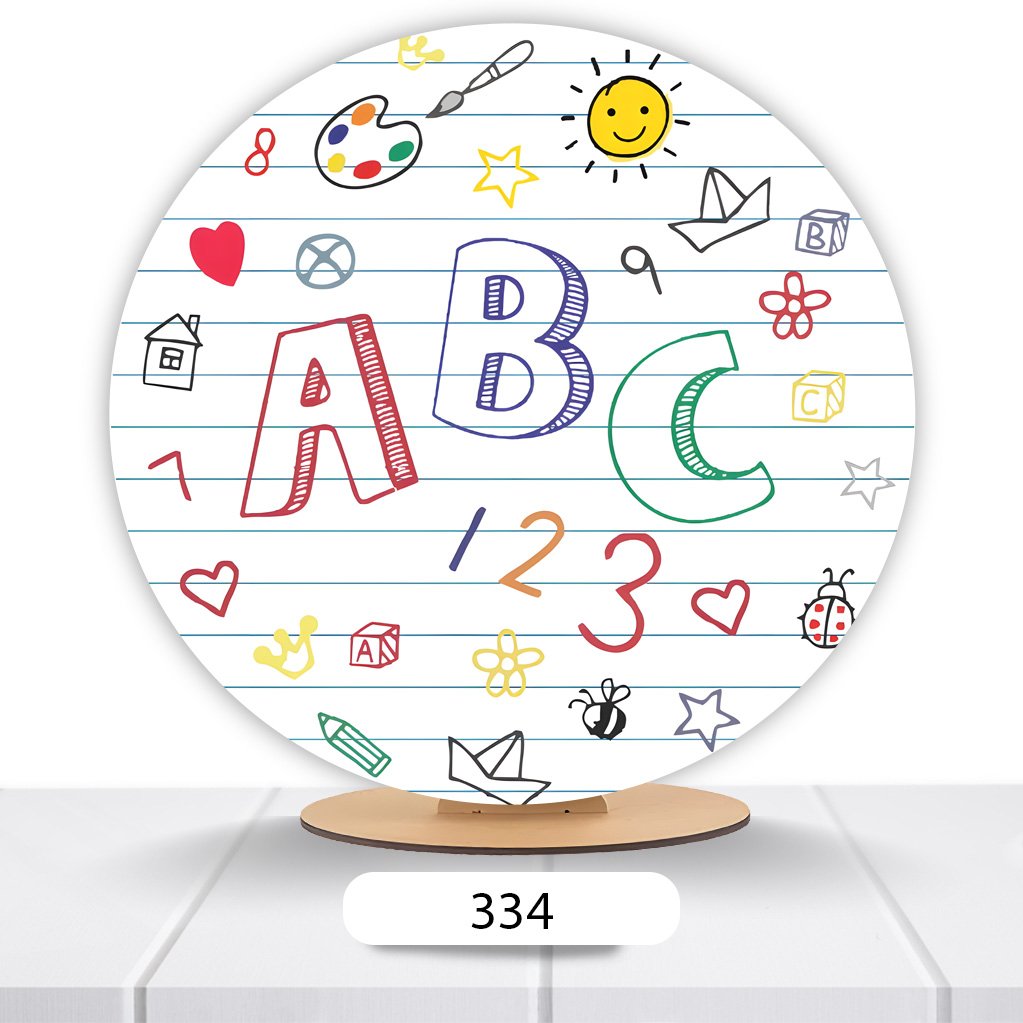 Painel Redondo ABC 50x50cm - Imagem 8