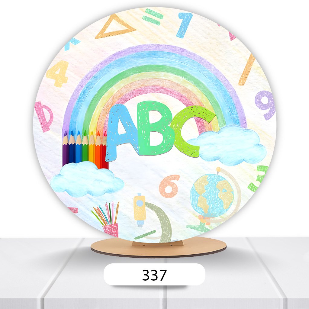 Painel Redondo ABC 50x50cm - Imagem 11