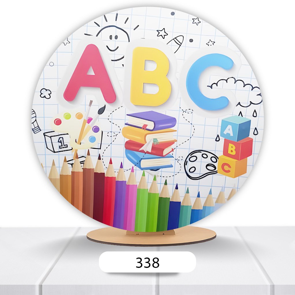 Painel Redondo ABC 50x50cm - Imagem 12