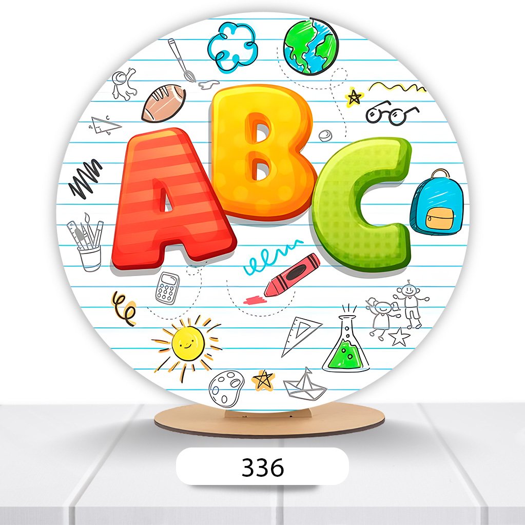 Painel Redondo ABC 50x50cm - Imagem 10