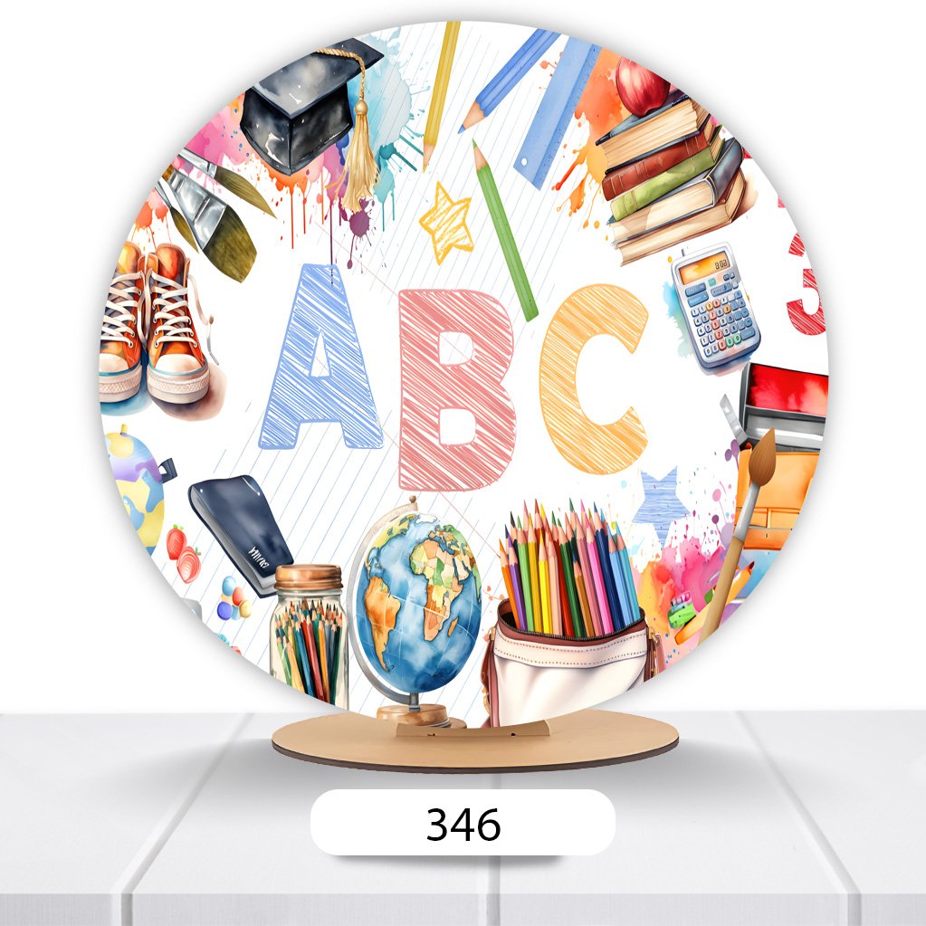 Painel Redondo ABC 50x50cm