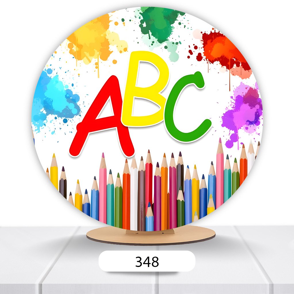 Painel Redondo ABC 50x50cm - Imagem 3