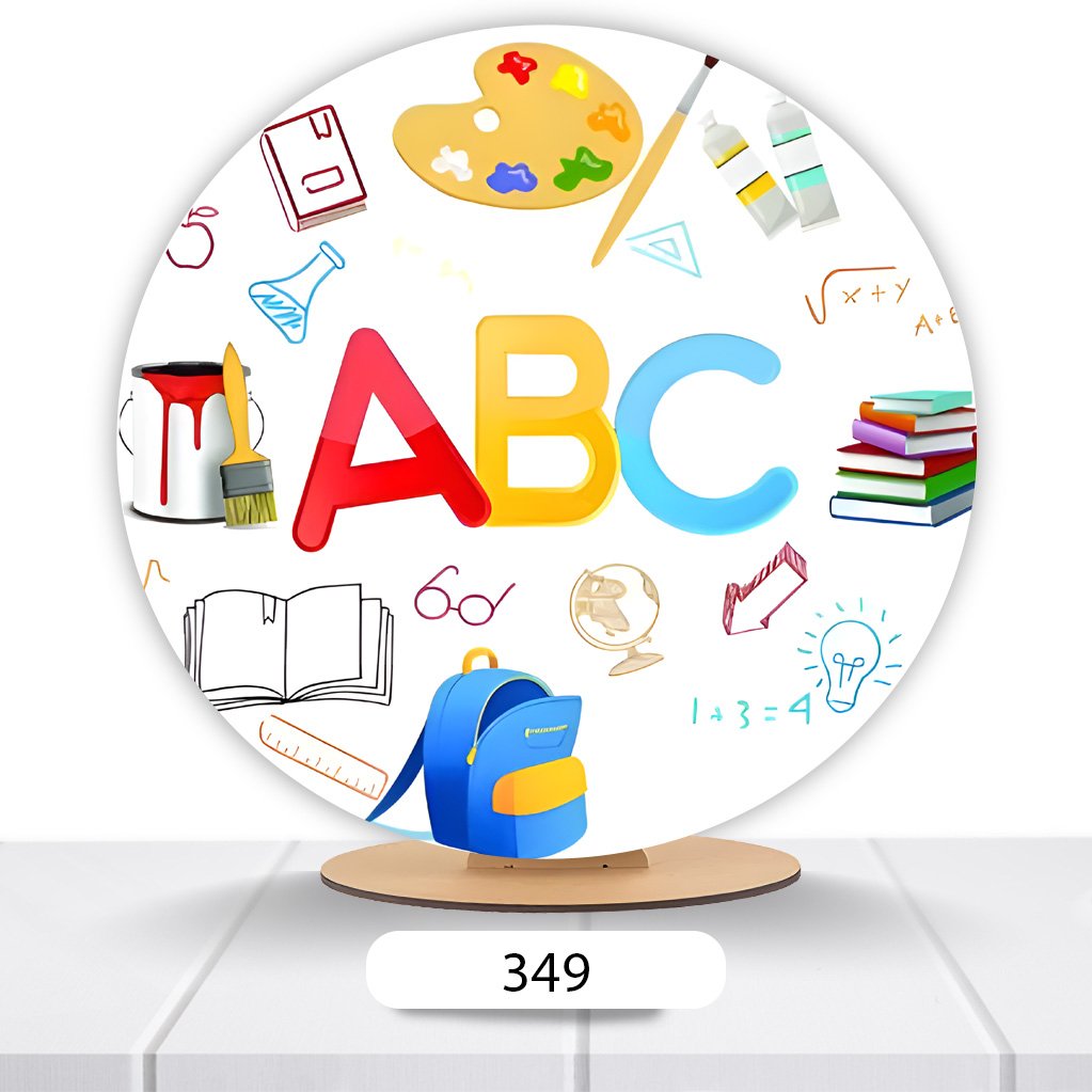 Painel Redondo ABC 50x50cm - Imagem 4