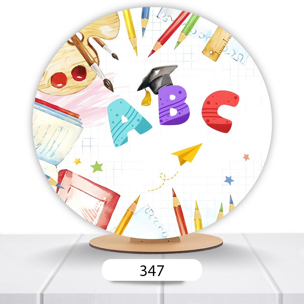 Painel Redondo ABC 50x50cm - Imagem 2