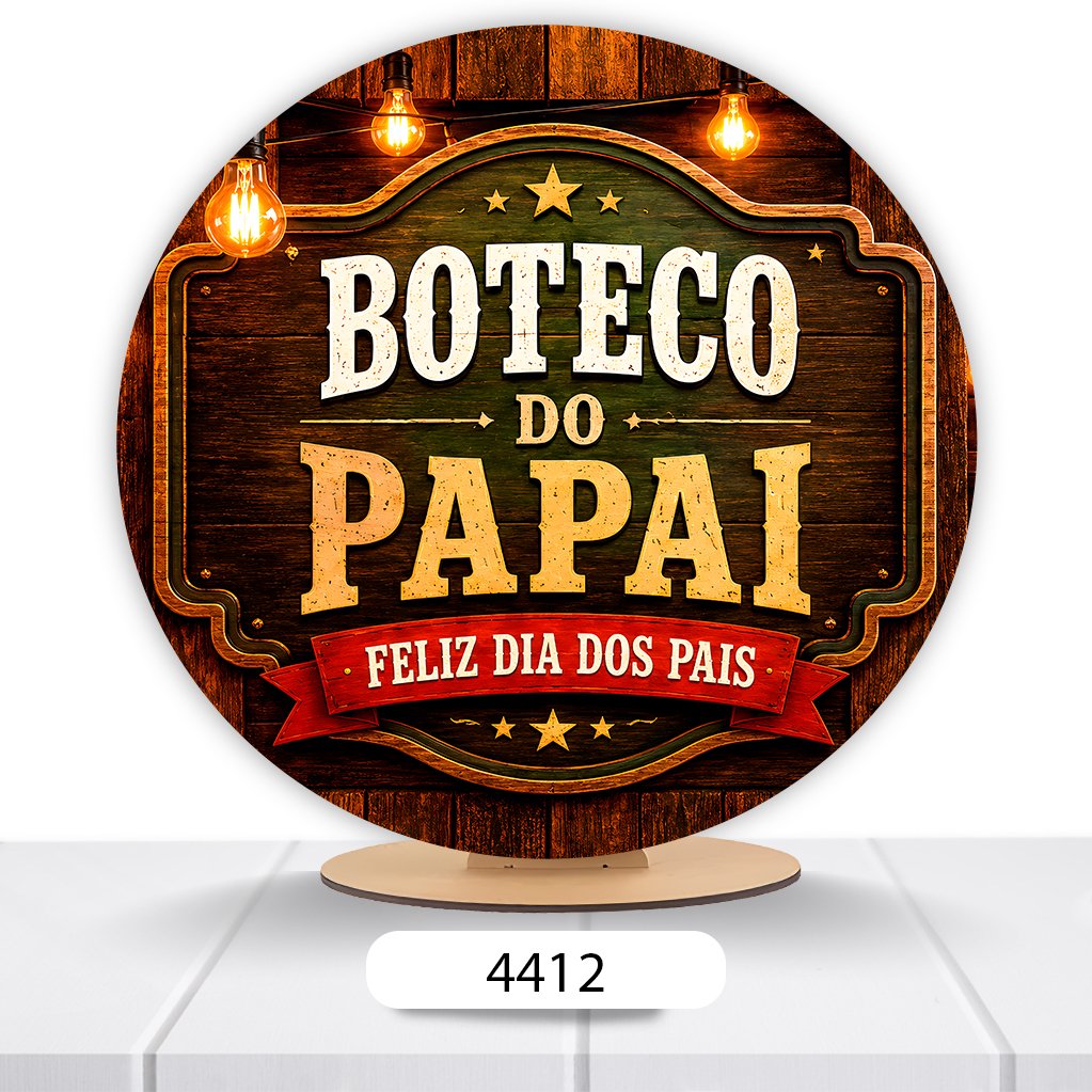 Painel Redondo Dia Dos Pais 50x50cm - Imagem 3